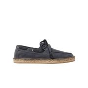 Scarosso Grå Suede Båt Sko Espadriller Gray, Herr