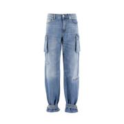 Ermanno Scervino Damkläder Jeans Denim Chiaro Aw23 Blue, Dam