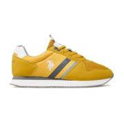 U.s. Polo Assn. Gula Sneakers - Textil Mocka PU Yellow, Herr