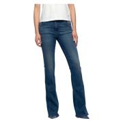 Kocca Högmidjade Flare Jeans Blue, Dam