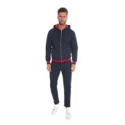 Kiton Sport tracksuit med kontrast piping Blue, Herr