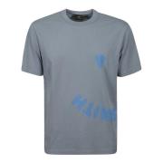 Paul Smith Glad Print Bomull T-shirt för Män Blue, Herr