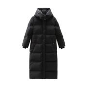 Woolrich Hollow Lång Parka med Street Style Detaljer Black, Dam