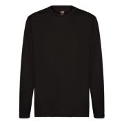 Boggi Milano Pima Bomull Jersey Långärmad T-shirt Black, Herr