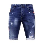 Local Fanatic Slim Jeansshorts Herr Billiga - 1030-Sh Blue, Herr