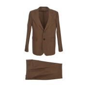 PT Torino Single Breasted Suits Brown, Herr