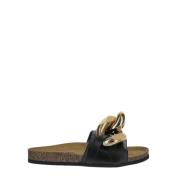 JW Anderson Chain-Link Slides, Stilfulla Sommarskor Black, Dam