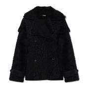 The Mannei Jordan cropped shearling jacket Black, Dam