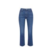 Mother Högmidjade Straight Leg Jeans Blue, Dam