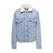 ERL Levis Sherpa Trucker Denim Jacka Blue, Dam