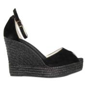 Espadrilles Wedges Black, Dam