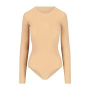 MM6 Maison Margiela Beige Top med MM6 Maison Margiela Stil Beige, Dam