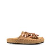 Alanui Bruna Mocka Tassel Platta skor Brown, Dam