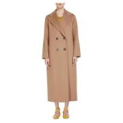 Max Mara Studio Dubbelknäppt Kamelrock Brown, Dam