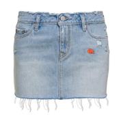 ERL Levis Dam Mini Kjol Blue, Dam