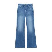 Frame Flared Jeans Blue, Dam