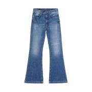 Dondup Flared Olivia Jeans för Kvinnor Blue, Dam