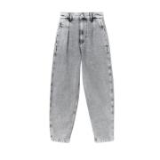 Twinset Högmidjade Morotsformade Jeans Gray, Dam