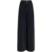 Khaite Wide Leg Jeans Prescott Isla Black, Dam