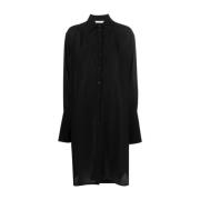 Niccolò Pasqualetti Svart Klassisk Skjortklänning Black, Dam