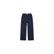 Samsøe Samsøe Löst Sittande Mörk Denim Jeans Blue, Dam