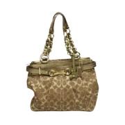 Coach Pre-owned Pre-owned Canvas axelremsvskor Yellow, Dam