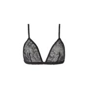 Calvin Klein Bekväm Blommig Triangel-BH Black, Dam