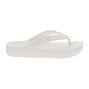 Crocs Flat Sandals White, Dam