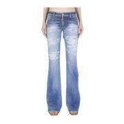 Dsquared2 Mid Waist Flare Jeans - Azul, 36 Blue, Dam