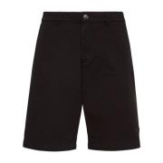 Emporio Armani Bomull Bermuda Shorts - Armani Stil Black, Herr