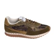 Guess Camouflage Läder Sneakers - Vanya Green, Herr