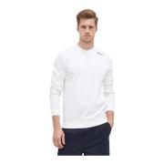 Guess Slim Fit Sweatshirt med Broderad Axellogotyp - Vit White, Herr