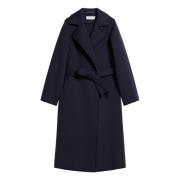 Max Mara Elegant Trench Coat för Kvinnor Black, Dam
