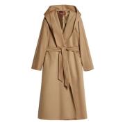 Max Mara Ullkappa med Kimonoärmar Beige, Dam