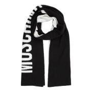 Moschino Lyxig ullhalsduk för män Black, Herr