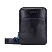 Piquadro Stiliga Messenger Bags för iPad Black, Herr