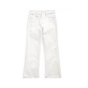 Polo Ralph Lauren Flare Denim Jeans med Hög Midja Beige, Dam