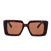 Prada Oversized Fyrkantiga Solglasögon Brown, Unisex