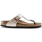 Birkenstock Gizeh BS Metallic Tåremssandal Beige, Dam