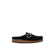 Birkenstock Svarta Buckley-tofflor Black, Dam