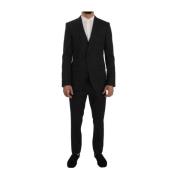 Dolce & Gabbana Grått Ull Siden Stretch Slim Fit 3-Delat Kostym Gray, ...
