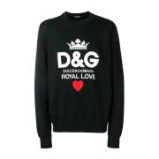 Dolce & Gabbana Tränings T-shirt, Bekväm och Stilfull Herr Sweatshirt ...