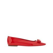 Salvatore Ferragamo Röda Bow-Detalj Ballerinaskor Red, Dam