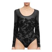 Wolford Sömlös Blommig Body Tattoo Black, Dam