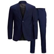 Jack & Jones Single Breasted Suits Blue, Herr