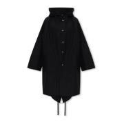 Jil Sander Vattentät parka med logotyp Black, Dam