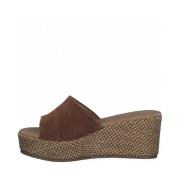 Marco Tozzi Casual Open Mules Brown, Dam