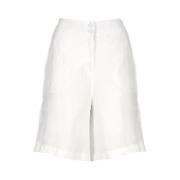 120% Lino Long Shorts White, Dam