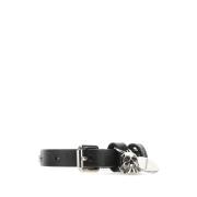 Alexander McQueen Läderarmband Black, Herr