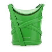 Alexander McQueen Gräsgrön Curve Bucket Hat Green, Dam